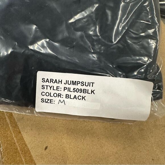 New Gigi C Sarah Zip Up Cutout Jumpsuit Catsuit Black M - Picture 6 of 7